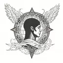 Quantum Hero A hero with mastery over quantum physics confronts a reality-warping threat tattoo design idea