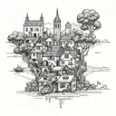 Two-town mayer from Lost in random game tattoo design idea