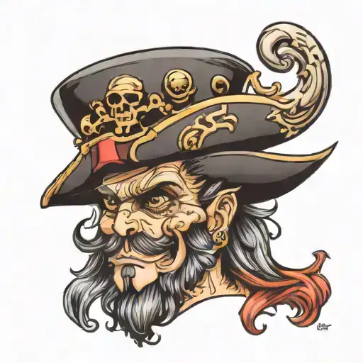 pirate top hat  tattoo design idea