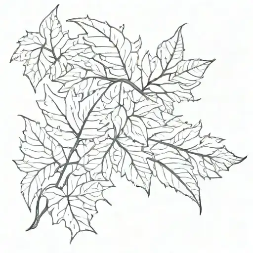 rise or fall colored leaves tattoo design idea