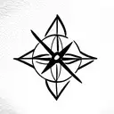 Arrow, infinity, and compass tattoo design idea