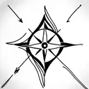 Arrow, infinity, and compass tattoo design idea