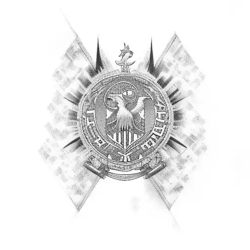 Vlad Țepeș with background Romania flag tattoo design idea