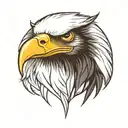 Eagle face tattoo design idea