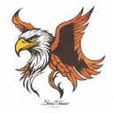 Eagle face tattoo design idea