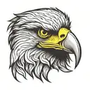 Eagle face tattoo design idea