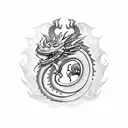 dragon bali tattoo design idea