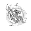 dragon bali tattoo design idea