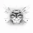 Arma e um joystick tattoo design idea