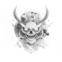 Arma e um joystick tattoo design idea