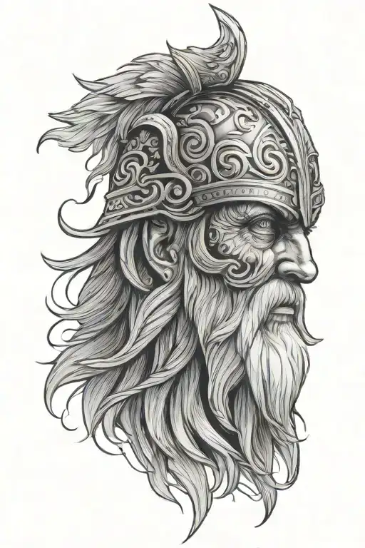 Odin face tattoo tattoo design idea