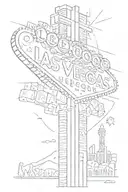 Simple Las Vegas tattoo design idea