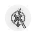 ham international jumbo radio with a spitfire ribbon going through it  tattoo design idea