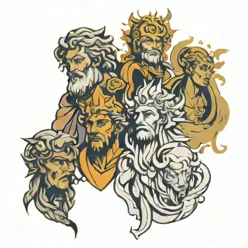 The 4 stoic virtues  tattoo design idea