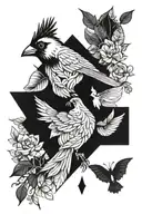 Tattoo based on the 4 cardinal virtues of stoicism incorporated with elements of nature  tattoo design idea