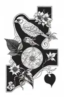 Tattoo based on the 4 cardinal virtues of stoicism incorporated with elements of nature  tattoo design idea