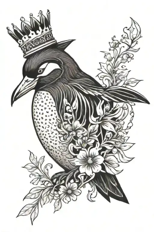 pinguin's king tattoo design idea