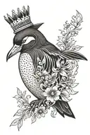 pinguin's king tattoo design idea
