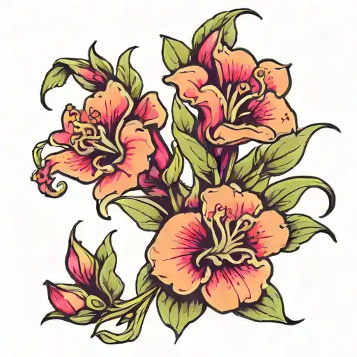 snapdragons tattoo design idea