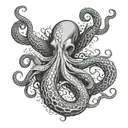 sleeve men octopus and mermaid tattoo design idea