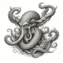 sleeve men octopus and mermaid tattoo design idea