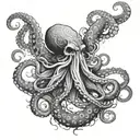 sleeve men octopus and mermaid tattoo design idea