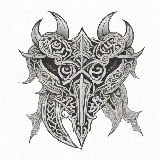 Viking tribal chest tattoo tattoo design idea