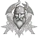 Viking tribal chest tattoo tattoo design idea