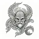 Viking tribal chest tattoo tattoo design idea