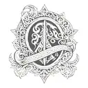 Viking tribal chest tattoo tattoo design idea