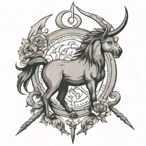 cancer Sagittarius leo zodiac sign tattoo design idea