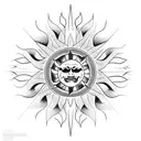 Godsmack sun logo Argentina Flag sun tattoo design idea
