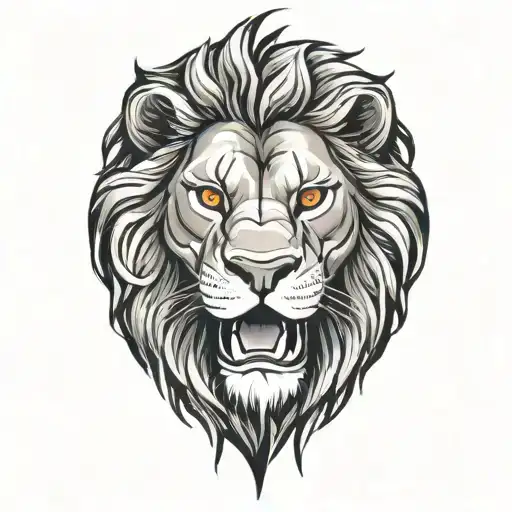 Lion king roaring lion tattoo design idea