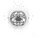 infinity sign with a rose and and Aster tattoo design idea