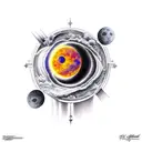 eclipse love tattoo design idea