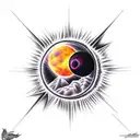 eclipse love tattoo design idea