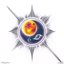 eclipse love tattoo design idea