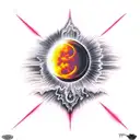 eclipse love tattoo design idea