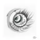 eclipse love tattoo design idea