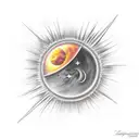 eclipse love tattoo design idea