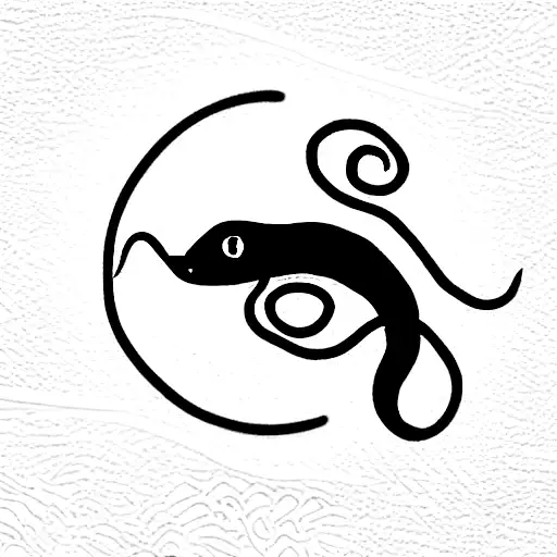 red ink snake feminine spine tattoo delicate sun  tattoo design idea