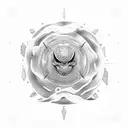 red snake sun spine tattoo design idea