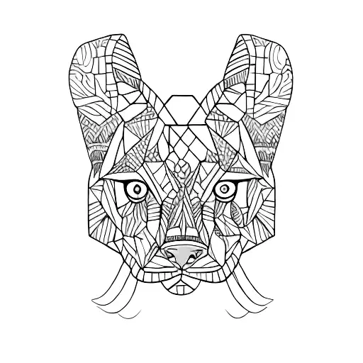 animal maya tattoo design idea