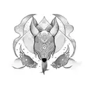 animal maya tattoo design idea