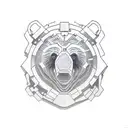 Bear mechanism  tattoo design idea