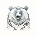 Bear mechanism  tattoo design idea