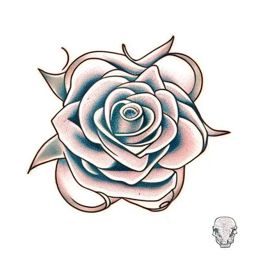 rose and snake tattoo design idea