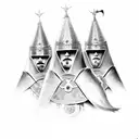 3 Templat Knights Guarding a Tomb tattoo design idea