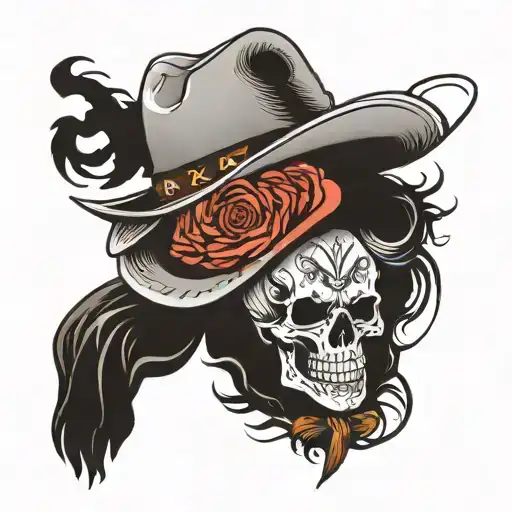 wording No toy left behind. font should be semi bold, cursive. cowboy hat hanging on the D tattoo design idea