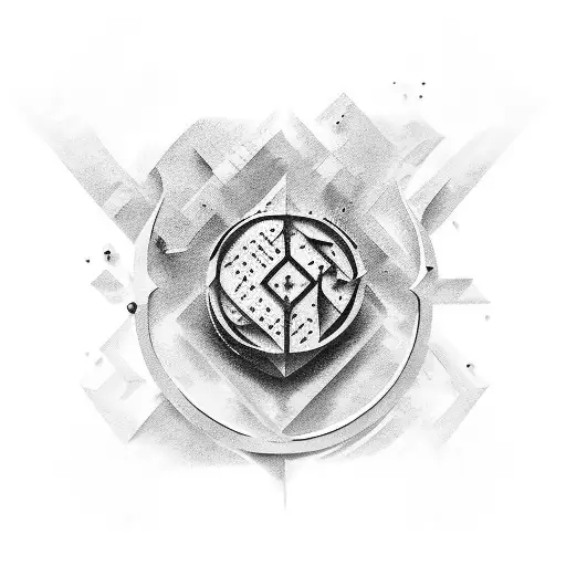 solid black cracked hearth bared bramches around tattoo design idea